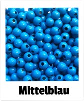 Holzperlen 8mm mittelblau